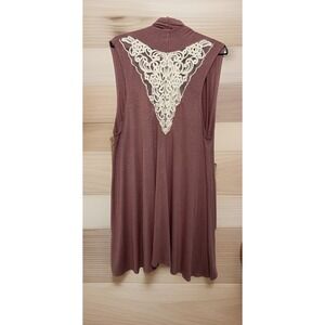 Discreet Women's Cowgirl Steer Skull‎ Cover Up S-L Pink Lace Back Open Cascading